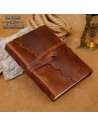 Medieval diary with leather cover and cord closure