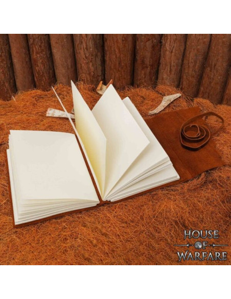 Medieval diary with leather cover and... Medieval diary with leather cover and...