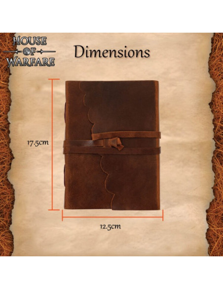 Medieval diary with leather cover and... Medieval diary with leather cover and...