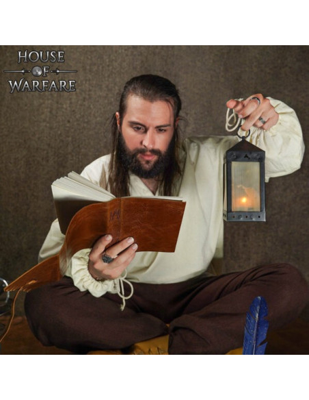 Medieval diary with leather cover and... Medieval diary with leather cover and...