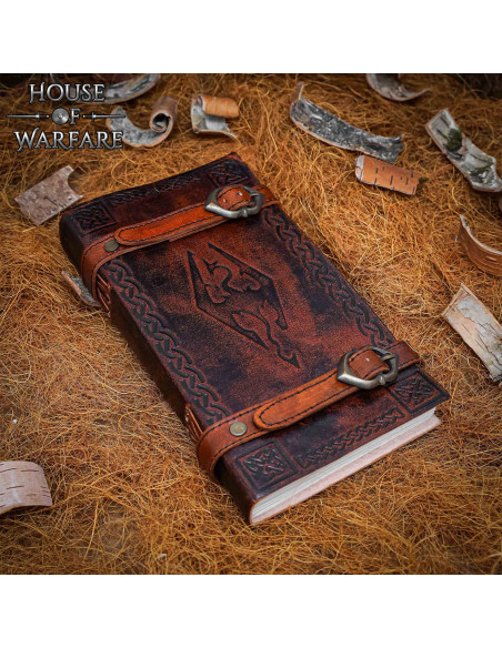 Medieval diary with leather cover,...