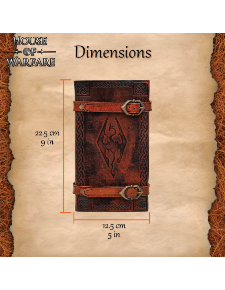 Medieval diary with leather cover,...