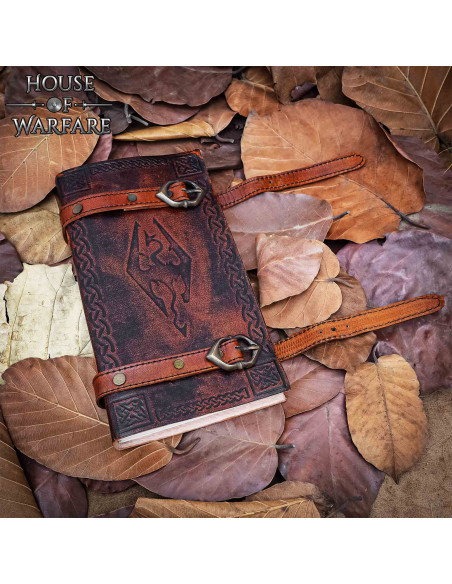 Medieval diary with leather cover,...