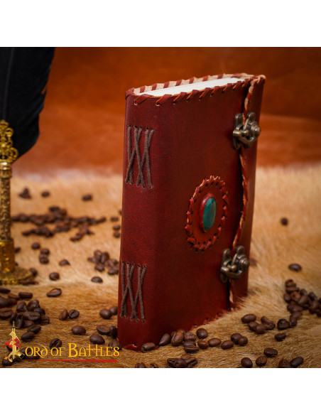 Medieval diary with leather cover,... Medieval diary with leather cover,...