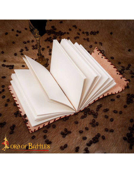 Medieval diary with leather cover,... Medieval diary with leather cover,...