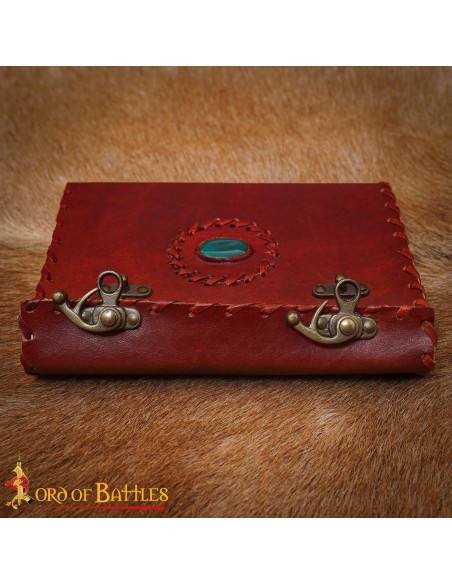 Medieval diary with leather cover,... Medieval diary with leather cover,...