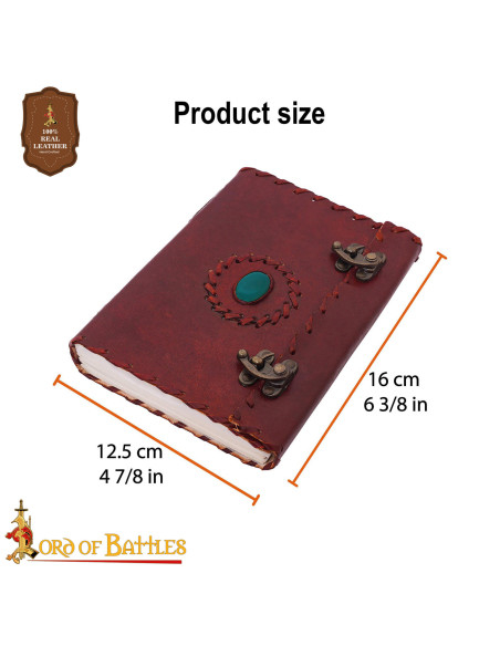 Medieval diary with leather cover,... Medieval diary with leather cover,...