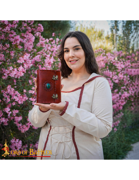 Medieval diary with leather cover,... Medieval diary with leather cover,...