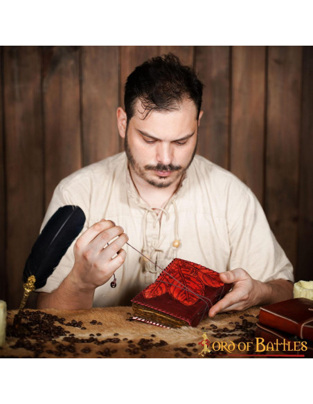 Medieval diary with leather cover,... Medieval diary with leather cover,...