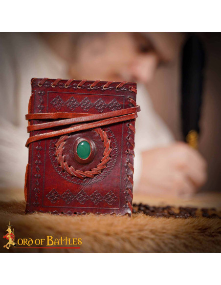 Medieval diary with leather cover and... Medieval diary with leather cover and...