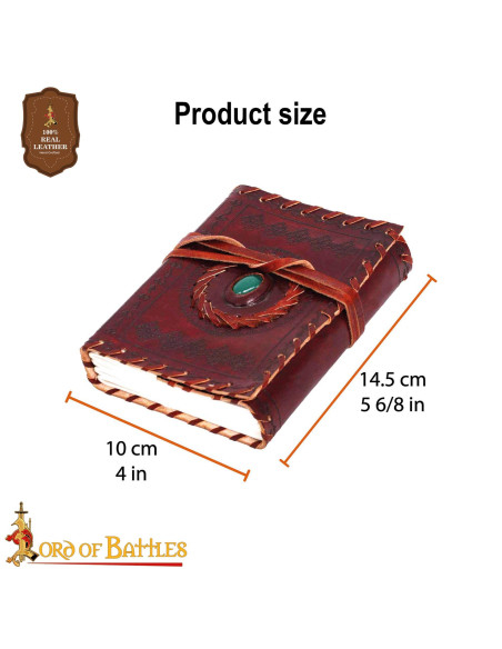 Medieval diary with leather cover and... Medieval diary with leather cover and...
