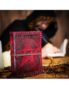 Medieval leather cover diary Celtic magic model