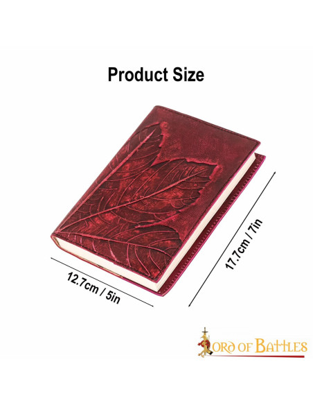 Medieval leather cover notebook with...