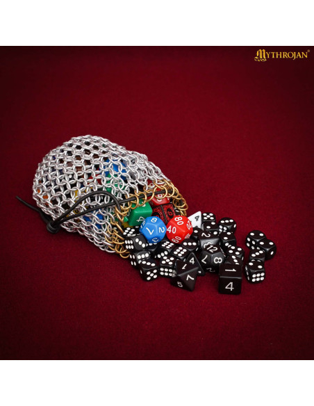 Lemur bag in aluminum chainmail with... Lemur bag in aluminum chainmail with...