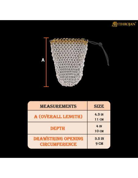 Lemur bag in aluminum chainmail with... Lemur bag in aluminum chainmail with...