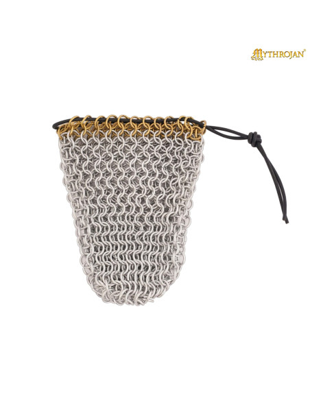 Lemur bag in aluminum chainmail with... Lemur bag in aluminum chainmail with...