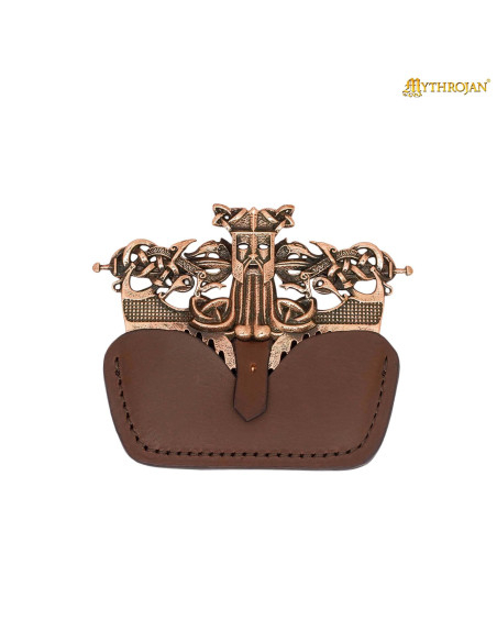 Bronze Viking comb with leather... Bronze Viking comb with leather...