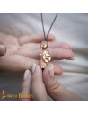 Medieval Viking Pendant Valkyrie Lady in Bronze