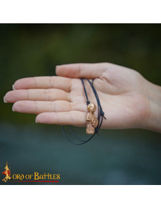 Medieval Viking Pendant Valkyrie Lady in Bronze 2