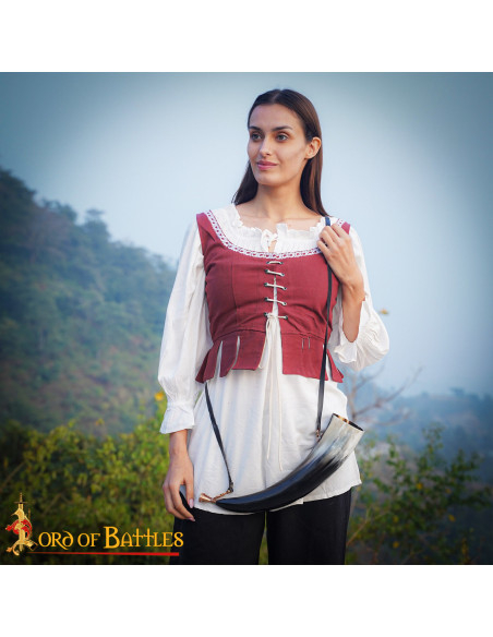 Authentic Medieval Horn with Brass... Authentic Medieval Horn with Brass...