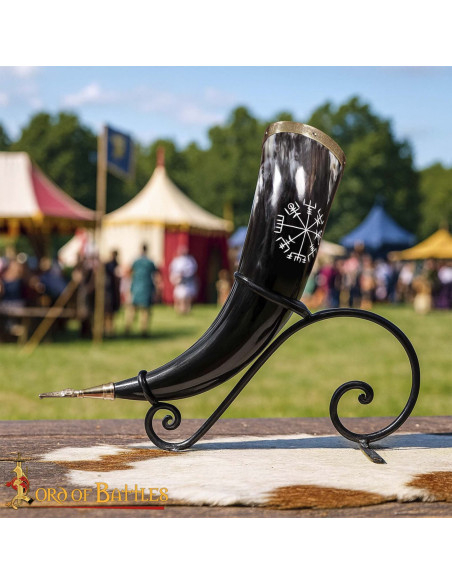 Viking drinking horn with Runa... Viking drinking horn with Runa...