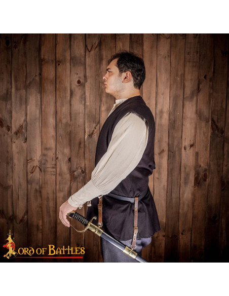 Belt sheath for hanging swords, brown... Belt sheath for hanging swords, brown...