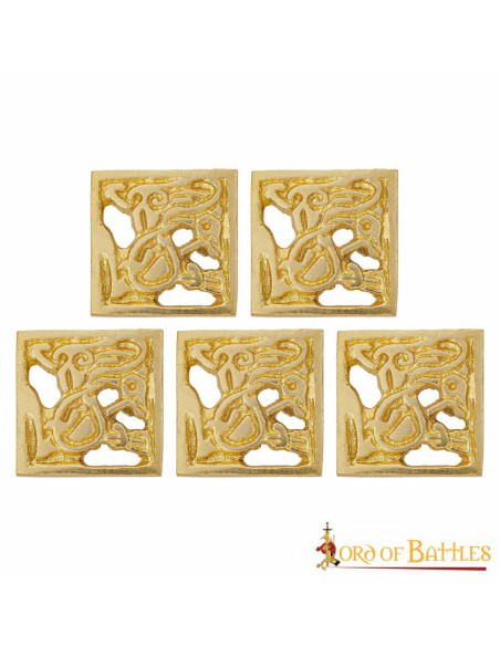 Set of 5 Viking brass belt... Set of 5 Viking brass belt...