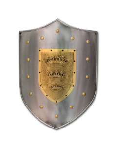 Shield with crown engraving