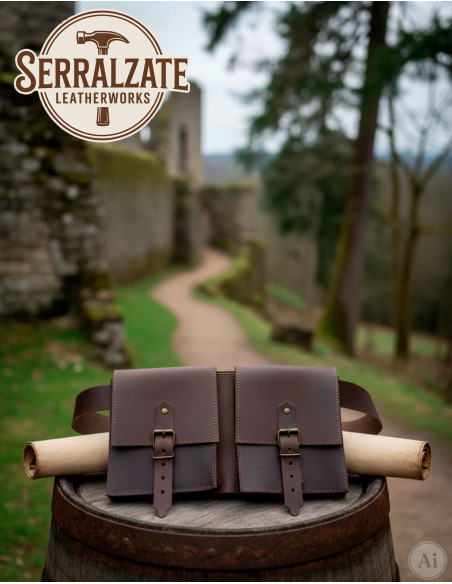 Medieval Belt Bag DuoPouch in Brown...