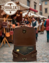 Beggar-cardholder bag for reenactors in brown