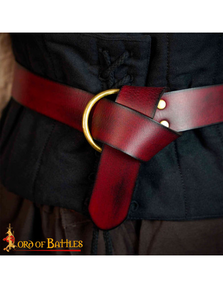 Handmade Fantasy leather belt, ring...
