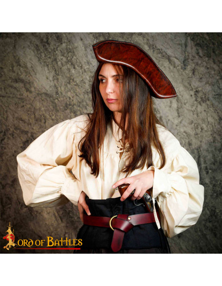 Handmade Fantasy leather belt, ring...