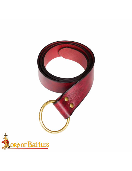 Handmade Fantasy leather belt, ring...
