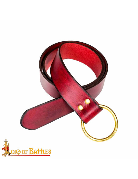 Handmade Fantasy leather belt, ring...