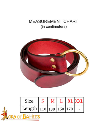 Handmade Fantasy leather belt, ring...