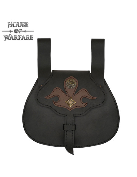 Medieval belt bag in black leather... Medieval belt bag in black leather...