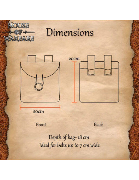 Medieval suede leather belt bag,... Medieval suede leather belt bag,...