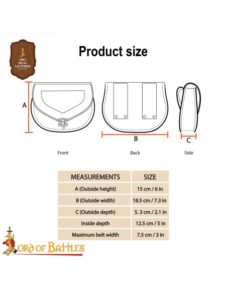 Medieval belt bag with Celtic... Medieval belt bag with Celtic...