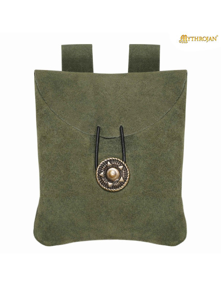 Medieval suede leather waist bag,... Medieval suede leather waist bag,...