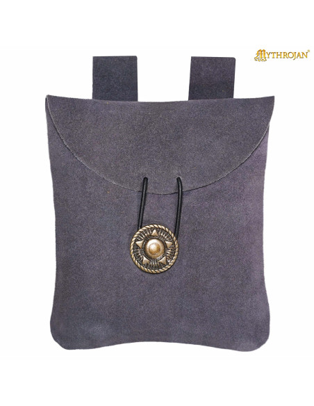 Medieval suede leather waist bag,... Medieval suede leather waist bag,...