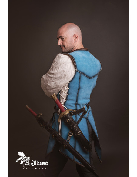 Long medieval leather coat for men,... Long medieval leather coat for men,...