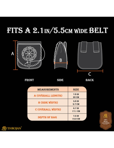 Viking Bag North Warrior for Belt,...