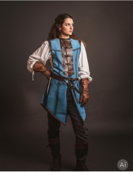 Long medieval leather coat for women,... Long medieval leather coat for women,...