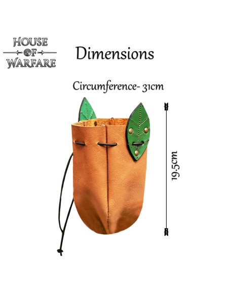 Leather belt pouch with brown... Leather belt pouch with brown...