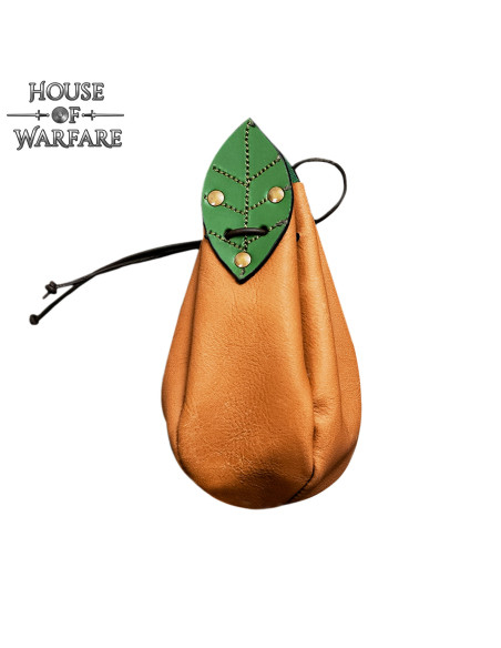 Leather belt pouch with brown... Leather belt pouch with brown...