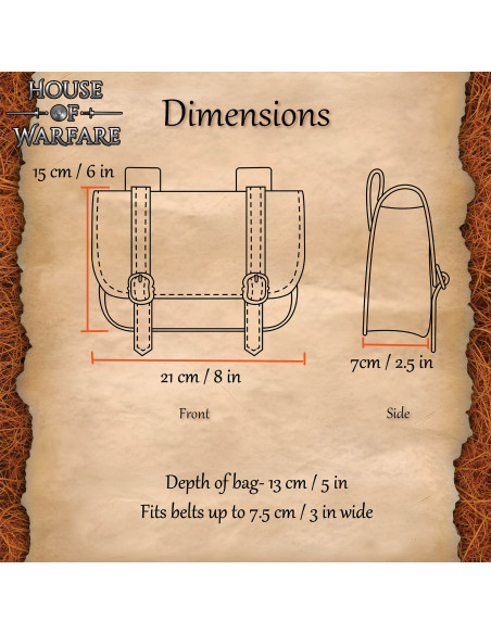 Large Medieval Double Buckle Leather... Large Medieval Double Buckle Leather...