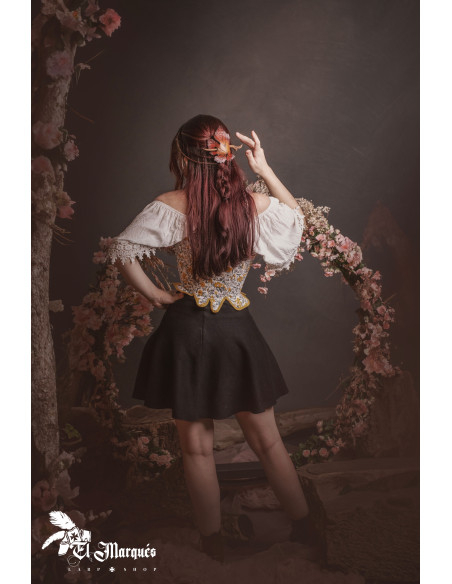 Leather hair clip with autumn-style... Leather hair clip with autumn-style...