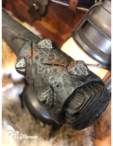 Armored club with a mace head for LARP or Softcombat