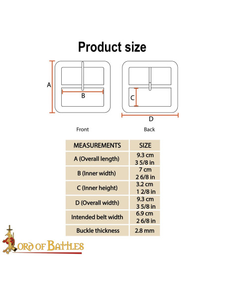 Medieval Brass Belt Buckle (7 cm) Medieval Brass Belt Buckle (7 cm)