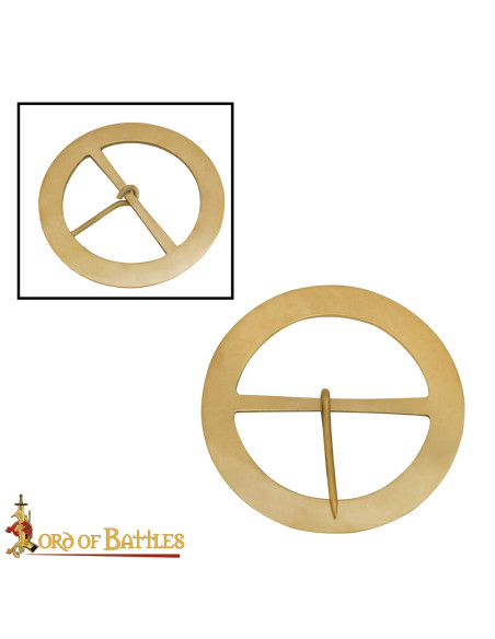 Round Medieval Buckle in Brass (9.5 cm) Round Medieval Buckle in Brass (9.5 cm)